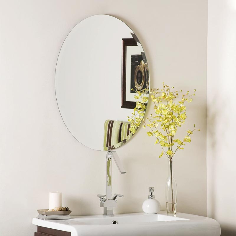 Framed Oval Mirror for Bathroom